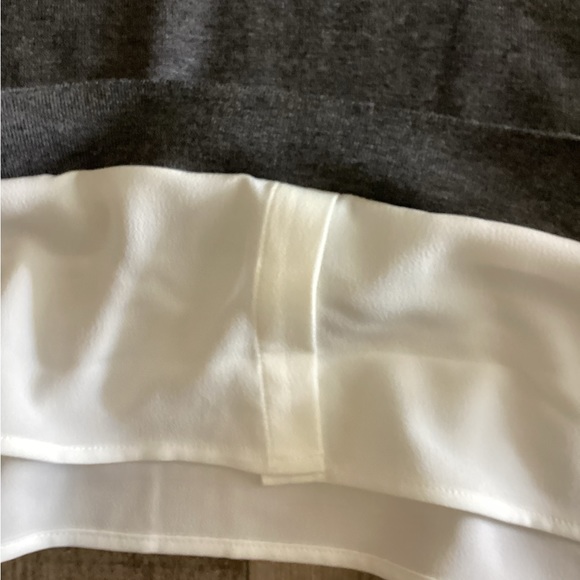 Karl Lagerfeld gray and cream sweater/shirt L - Picture 5 of 5